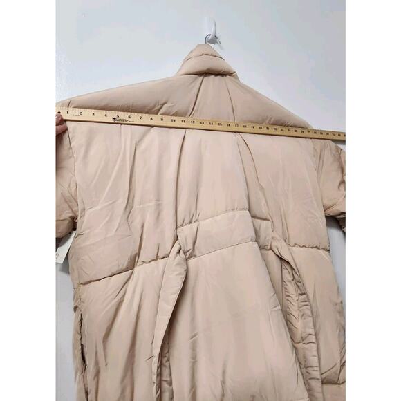 Daily Ritual Womens Padded Belted Puffer Jacket,Taupe Size XXL - Picture 10 of 16